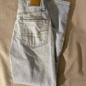 American Eagle Outfitters Women's Light Blue High Rise Jeans